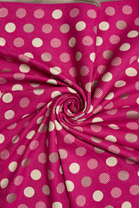 Polka Dot Reversible Wool Frayed Scarf
