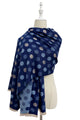 Polka Dot Reversible Wool Frayed Scarf