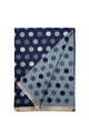 Polka Dot Reversible Wool Frayed Scarf