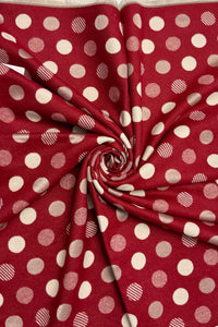 Polka Dot Reversible Wool Frayed Scarf