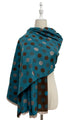 Polka Dot Reversible Wool Frayed Scarf
