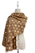 Polka Dot Reversible Wool Frayed Scarf