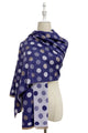 Polka Dot Reversible Wool Frayed Scarf