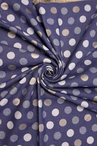 Polka Dot Reversible Wool Frayed Scarf