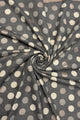 Polka Dot Reversible Wool Frayed Scarf