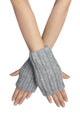 Cosy Plain Knitted Fingerless Gloves