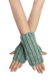 Cosy Plain Knitted Fingerless Gloves