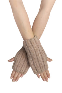 Cosy Plain Knitted Fingerless Gloves