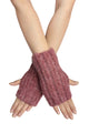 Cosy Plain Knitted Fingerless Gloves