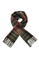 Multi Check Print 100% Wool Tassel Scarf