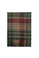 Multi Check Print 100% Wool Tassel Scarf