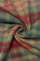 Multi Check Print 100% Wool Tassel Scarf