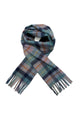 Multi Check Print 100% Wool Tassel Scarf
