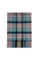 Multi Check Print 100% Wool Tassel Scarf