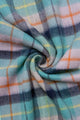 Multi Check Print 100% Wool Tassel Scarf