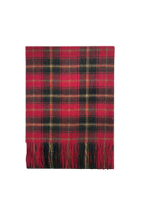 Multi Check Print 100% Wool Tassel Scarf