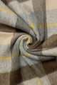 Multi Check Print 100% Wool Tassel Scarf