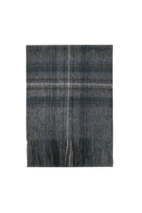 Multi Check Print 100% Wool Tassel Scarf