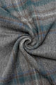 Multi Check Print 100% Wool Tassel Scarf