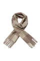 Multi Check Print 100% Wool Tassel Scarf