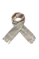Multi Check Print 100% Wool Tassel Scarf