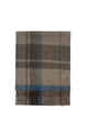 Multi Check Print 100% Wool Tassel Scarf