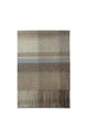 Multi Check Print 100% Wool Tassel Scarf