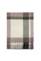 Multi Check Print 100% Wool Tassel Scarf