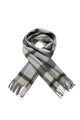 Multi Check Print 100% Wool Tassel Scarf