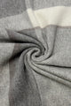 Multi Check Print 100% Wool Tassel Scarf