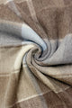 Multi Check Print 100% Wool Tassel Scarf