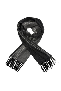 Plain Double Stitch Edge Wool Tassel Scarf