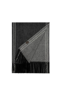 Plain Double Stitch Edge Wool Tassel Scarf