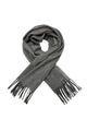 Plain Double Stitch Edge Wool Tassel Scarf