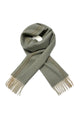 Plain Double Stitch Edge Wool Tassel Scarf