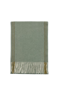 Plain Double Stitch Edge Wool Tassel Scarf