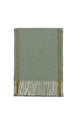Plain Double Stitch Edge Wool Tassel Scarf