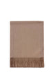 Plain Double Stitch Edge Wool Tassel Scarf