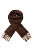 Plain Double Stitch Edge Wool Tassel Scarf