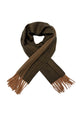 Plain Double Stitch Edge Wool Tassel Scarf