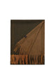 Plain Double Stitch Edge Wool Tassel Scarf