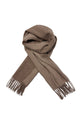 Plain Wool Tassel Scarf With Border