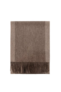 Plain Wool Tassel Scarf With Border