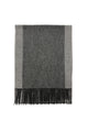 Plain Wool Tassel Scarf With Border