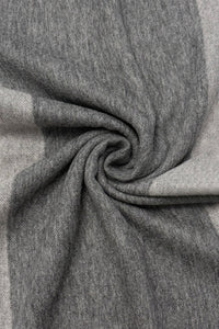 Plain Wool Tassel Scarf With Border