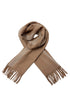 Plain Wool Tassel Scarf With Border