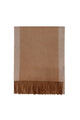 Plain Wool Tassel Scarf With Border
