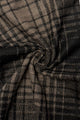 Grid Check Print Reversible Mens/Unisex Frayed Scarf