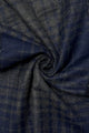 Grid Check Print Reversible Mens/Unisex Frayed Scarf