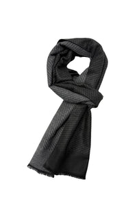 Pin Dot Print Reversible Mens/Unisex Frayed Scarf
